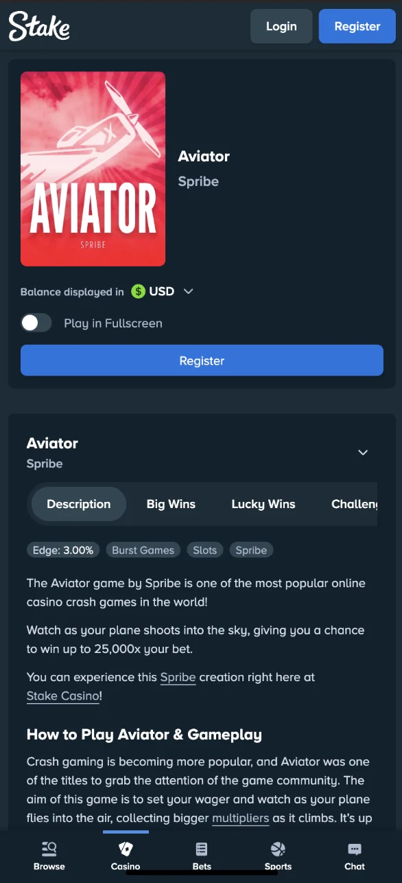 aviator stake
